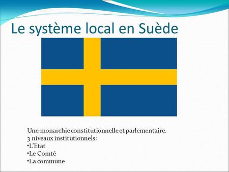 Le système local en Suède