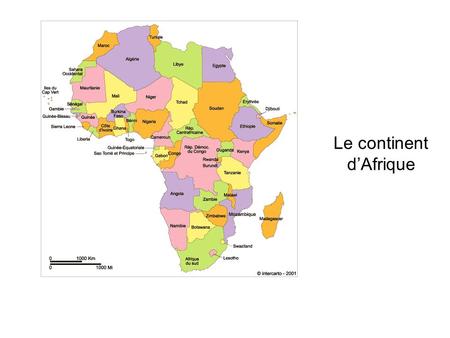 Le continent d’Afrique