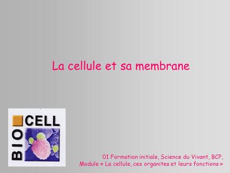La cellule et sa membrane