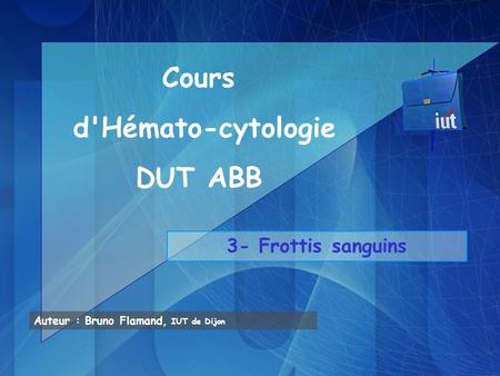 Cours d'Hémato-cytologie DUT ABB