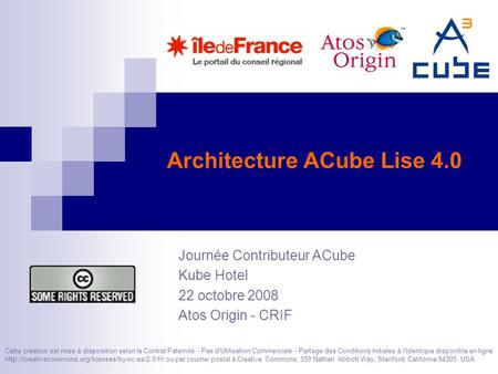 Architecture ACube Lise 4.0