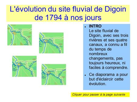 L'évolution du site fluvial de Digoin de 1794 à nos jours