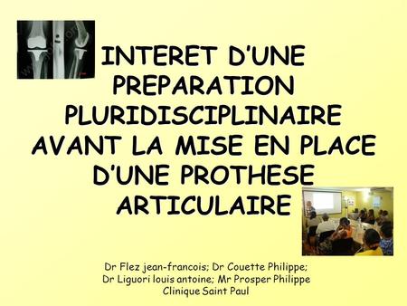 Dr Flez jean-francois; Dr Couette Philippe;