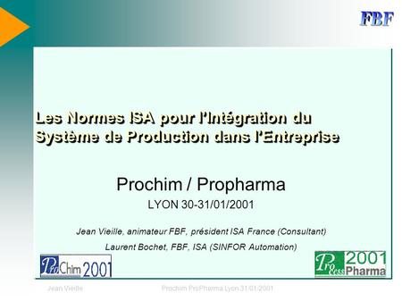 Prochim / Propharma LYON 30-31/01/2001