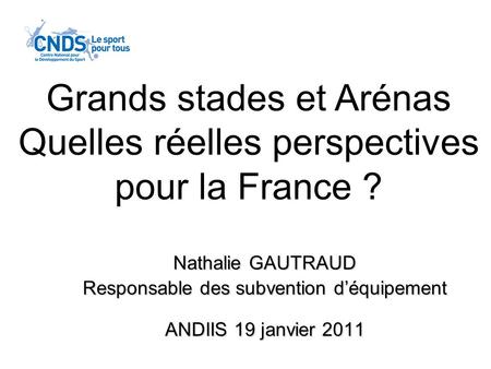 Grands stades et Arénas Quelles réelles perspectives pour la France ?