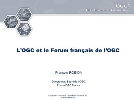 L’OGC et le Forum français de l’OGC