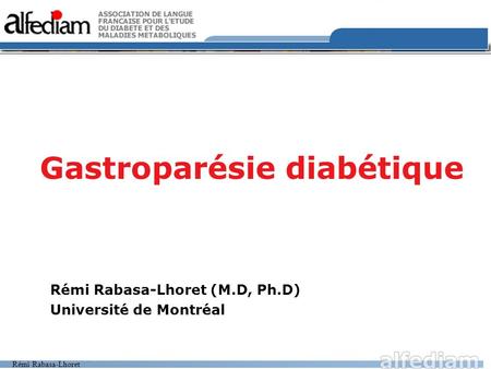 Gastroparésie diabétique