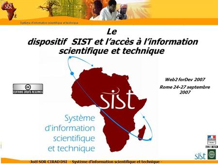 dispositif SIST et l’accès à l’information scientifique et technique