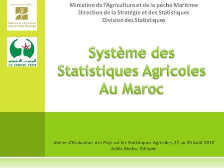 Système des Statistiques Agricoles Au Maroc