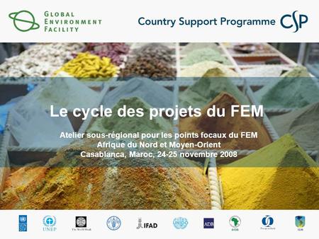 Le cycle des projets du FEM Atelier sous-régional pour les points focaux du FEM Afrique du Nord et Moyen-Orient Casablanca, Maroc, 24-25 novembre 2008.