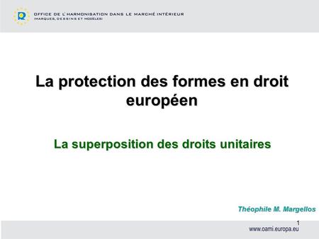 La protection des formes en droit européen