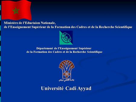 Université Cadi Ayyad Ministère de l’Eductaion Nationale,