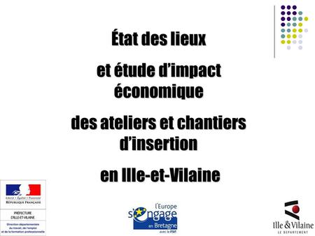 État des lieux et étude dimpact économique des ateliers et chantiers dinsertion en Ille-et-Vilaine en Ille-et-Vilaine.