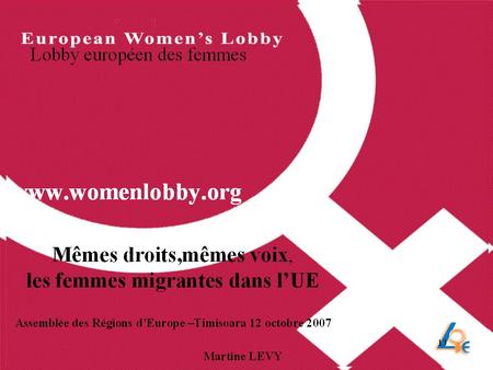 Un projet du Lobby Européen des Femmes