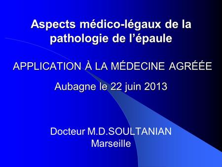 Docteur M.D.SOULTANIAN Marseille