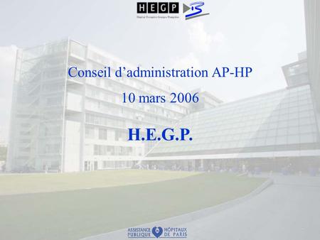 Conseil d’administration AP-HP
