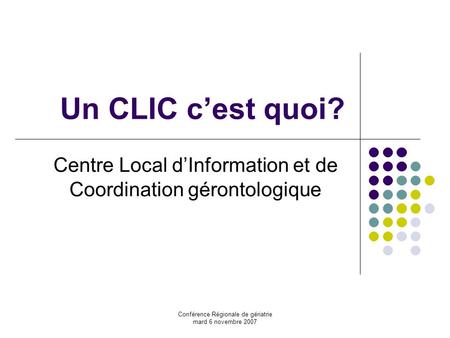 Centre Local d’Information et de Coordination gérontologique