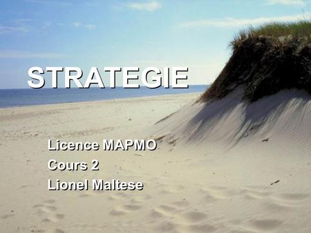 Licence MAPMO Cours 2 Lionel Maltese