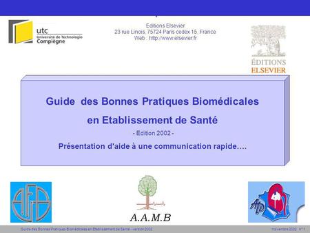 Guide des Bonnes Pratiques Biomédicales : titre