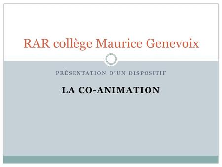 RAR collège Maurice Genevoix