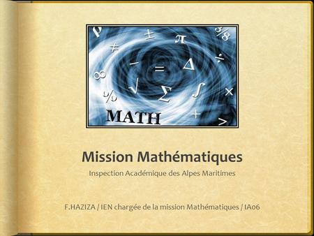 Mission Mathématiques