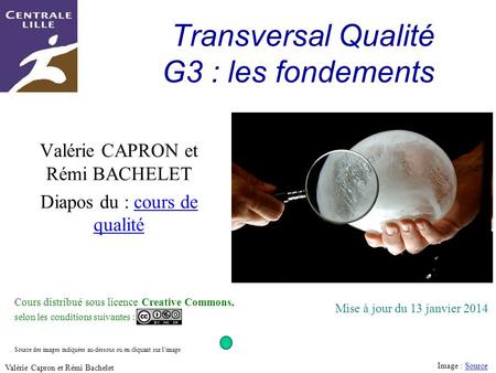 Transversal Qualité G3 : les fondements