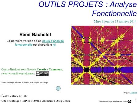 OUTILS PROJETS : Analyse Fonctionnelle