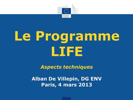 Alban De Villepin, DG ENV