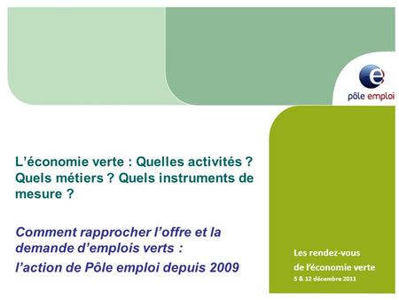 Comment rapprocher l’offre et la demande d’emplois verts :