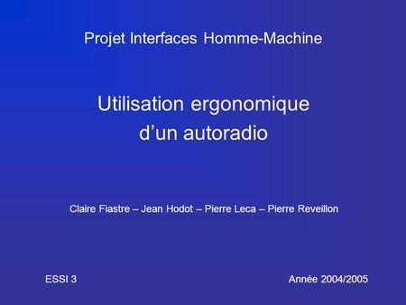 Projet Interfaces Homme-Machine