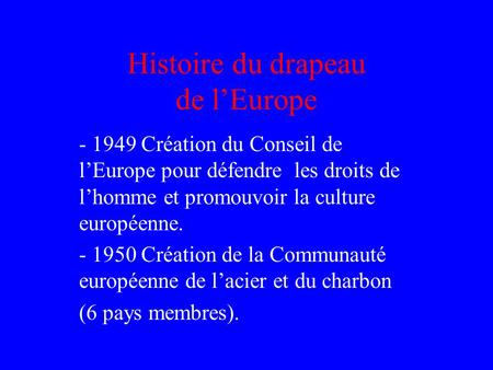 Histoire du drapeau de l’Europe