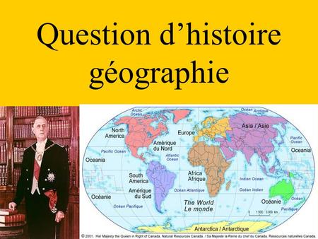 Question d’histoire géographie