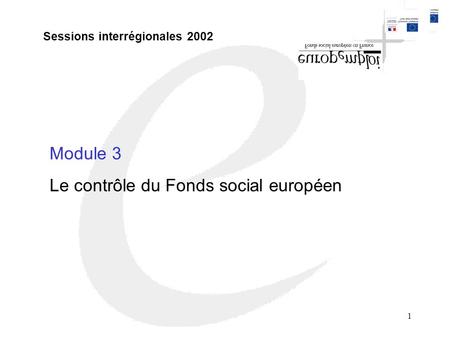 Le contrôle du Fonds social européen
