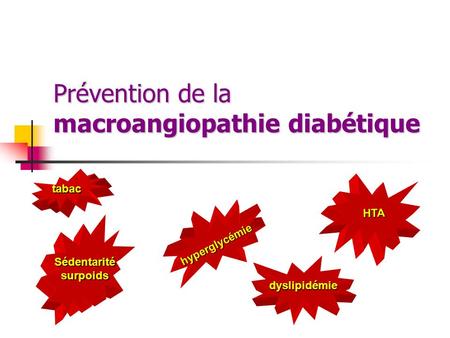 Prévention de la macroangiopathie diabétique