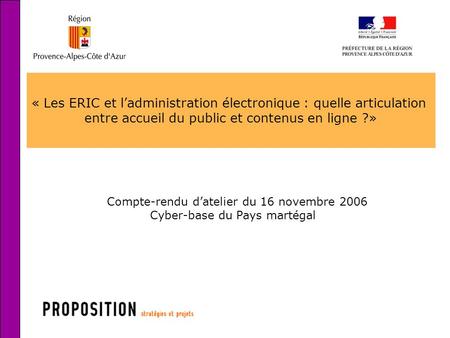 « Les ERIC et l’administration électronique : quelle articulation