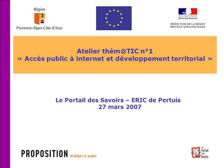 « Accès public à internet et développement territorial »