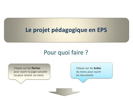 Le projet pédagogique en EPS