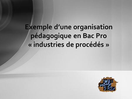 Exemple d’une organisation pédagogique en Bac Pro « industries de procédés » Organisation qui s’est mise en place au fil du temps … Grâce à un travail.