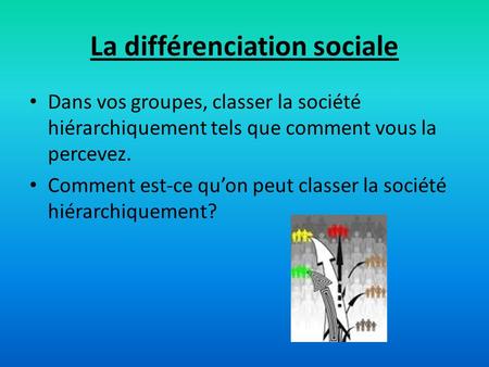 La différenciation sociale