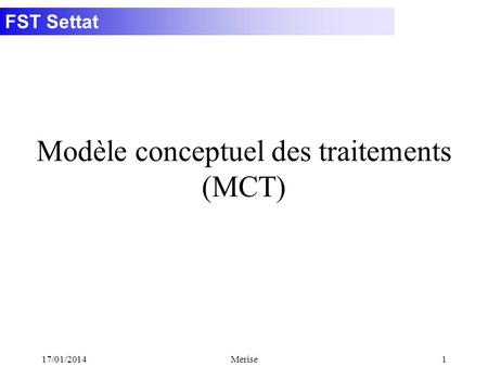 Modèle conceptuel des traitements (MCT)