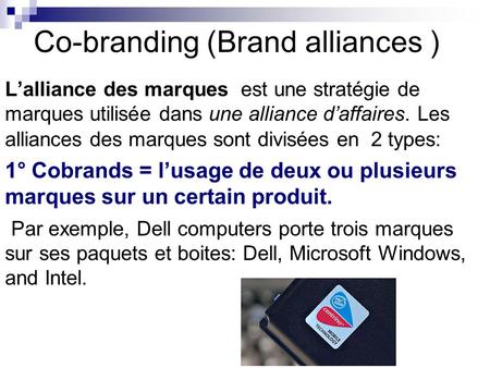 Co-branding (Brand alliances )