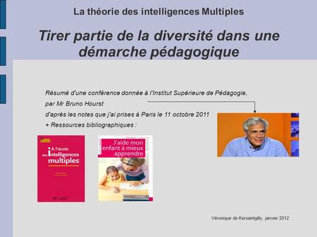 La théorie des intelligences Multiples