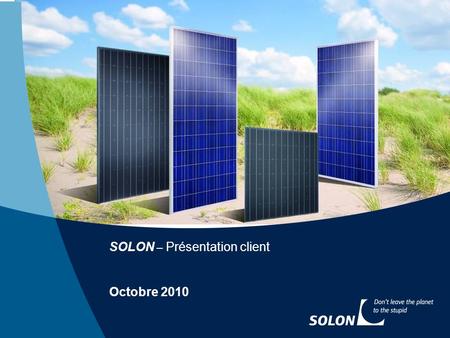SOLON – Présentation client