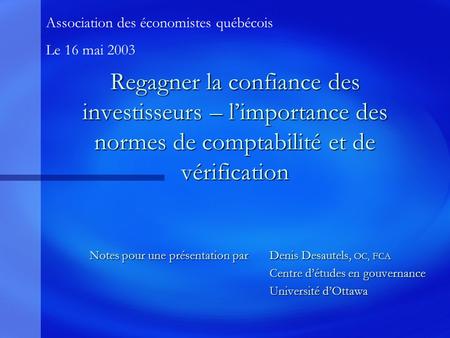 Association des économistes québécois