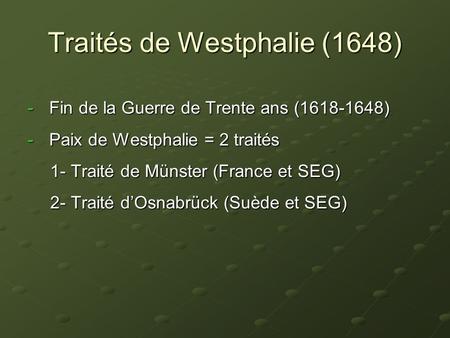 Traités de Westphalie (1648)