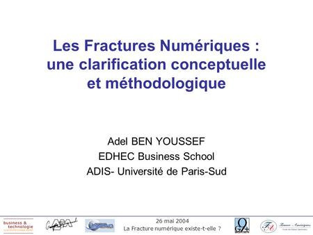 Adel BEN YOUSSEF EDHEC Business School ADIS- Université de Paris-Sud