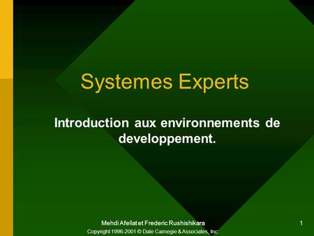 Introduction aux environnements de developpement.