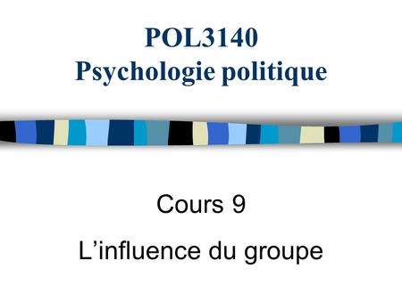POL3140 Psychologie politique