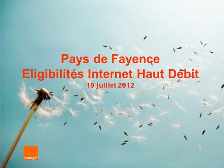 Pays de Fayence Eligibilités Internet Haut Débit 19 juillet 2012.