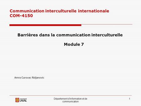 Barrières dans la communication interculturelle